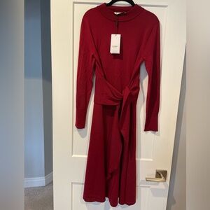 TAGS ON! NOT WORN! The Fold Allerton Sweater Wrap Dress. Perfect for holidays!